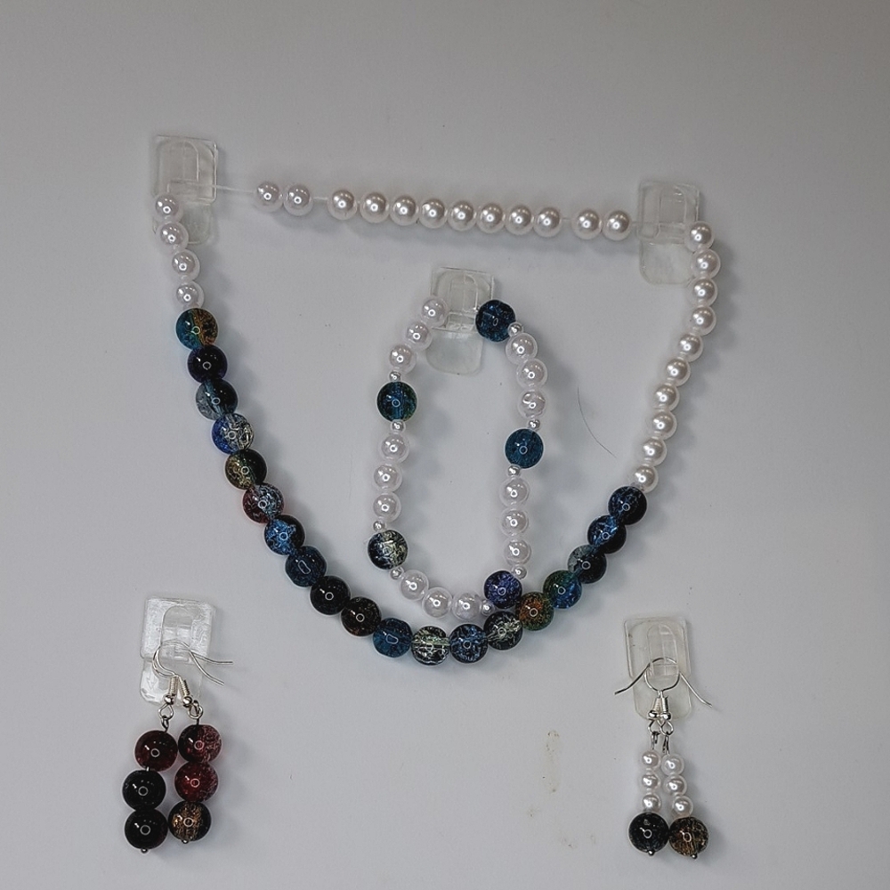Multicolor Glass Beaded Jewelry Set